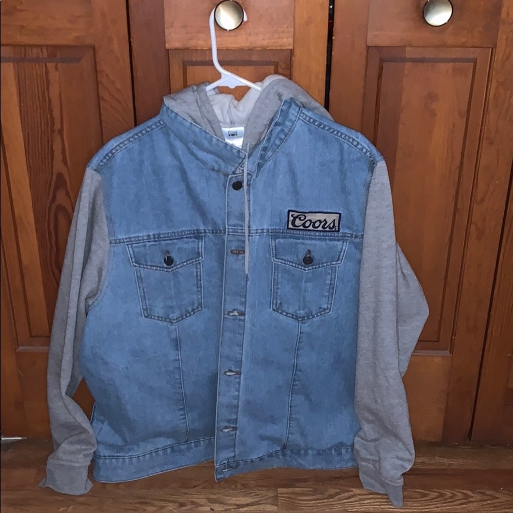 Coors Beer Hooded Jean Jacket